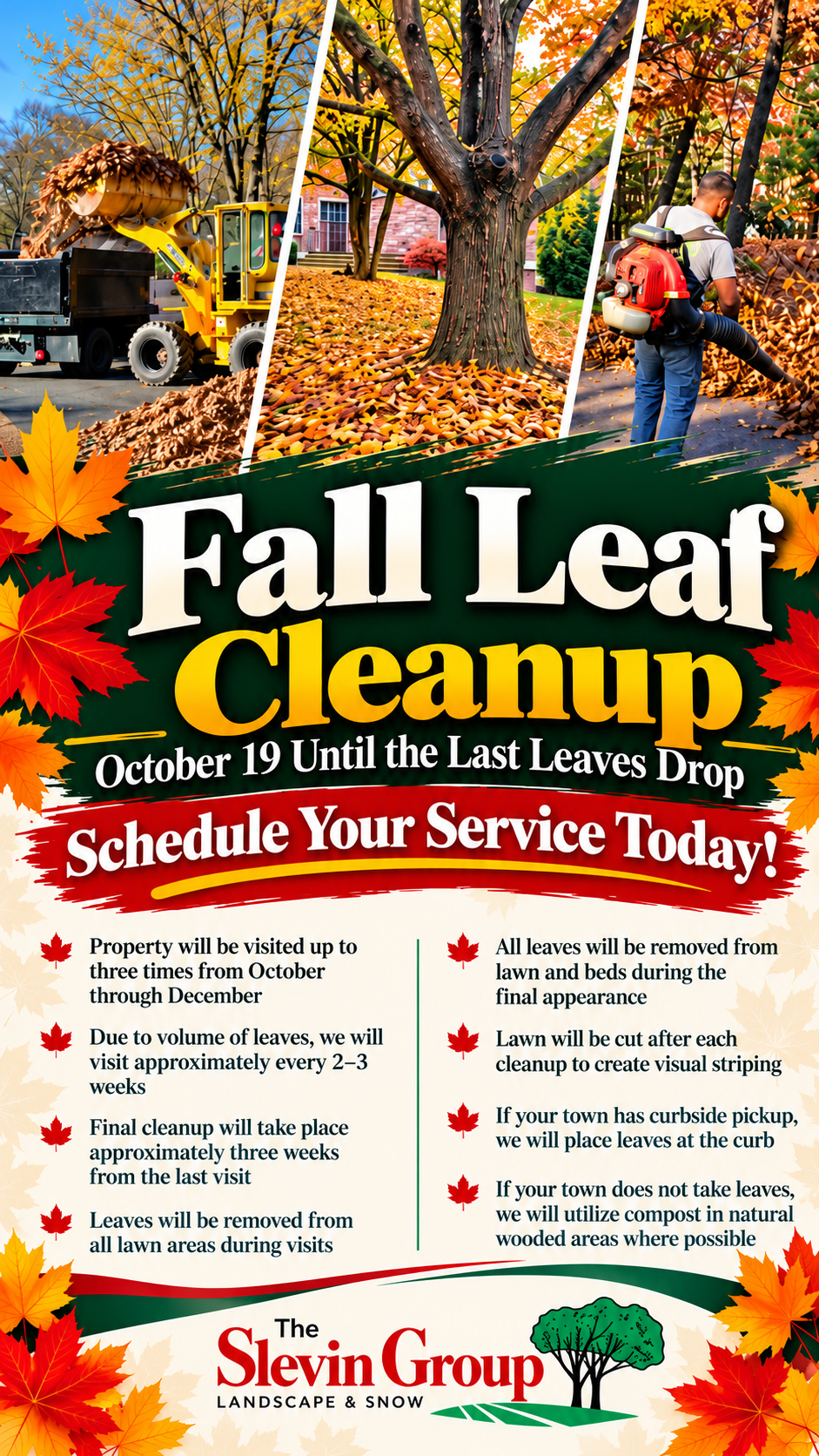 Autumn Leaf Cleanup Service Flyer